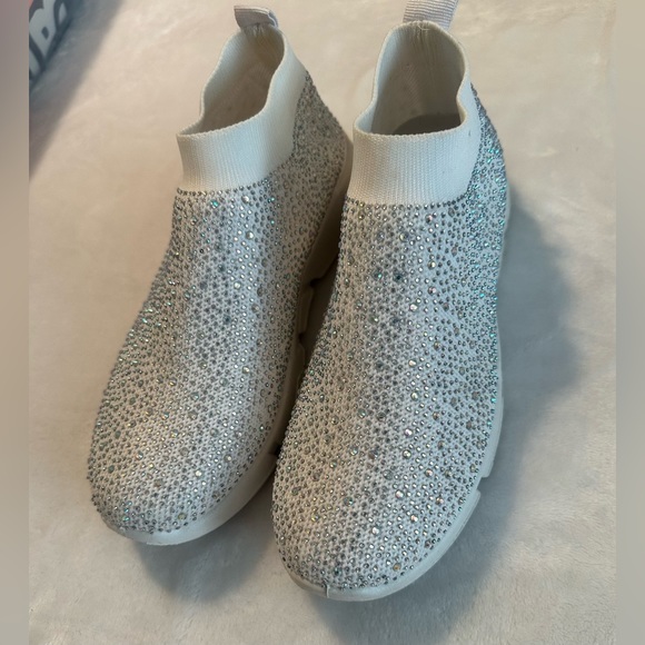 Akira rhinestone slip on size 8 athletic shoes. AB Crystal. worn couple times - Picture 3 of 6